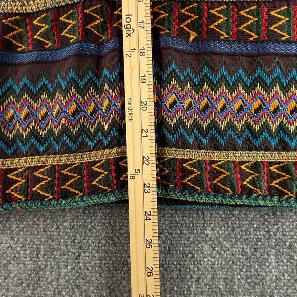 VTG Chicos Design Women Jacket Size 2 Boho Art Bohemian Colorful 90s Lightweight - Picture 7 of 14